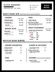 Beer Menu