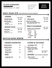 Beer Menu